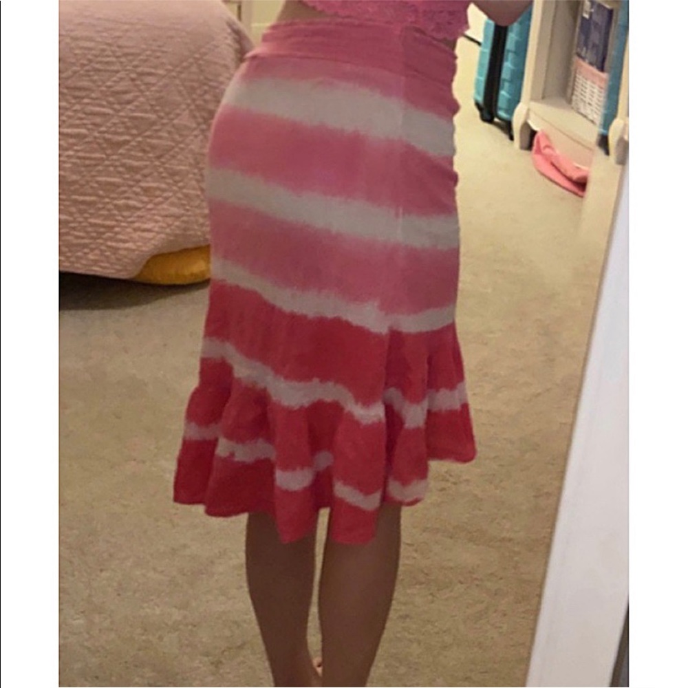 Pink stripped skirt